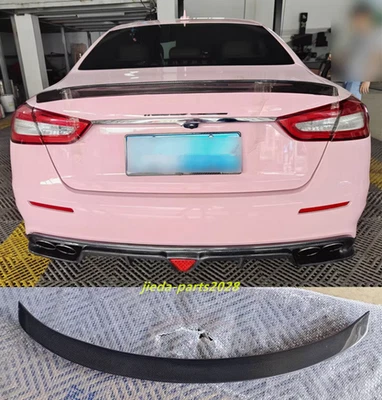 For Maserati Quattroporte 2013-2021 Real Carbon Fiber Rear Trunk Spoiler Wing Foto 1 de 4