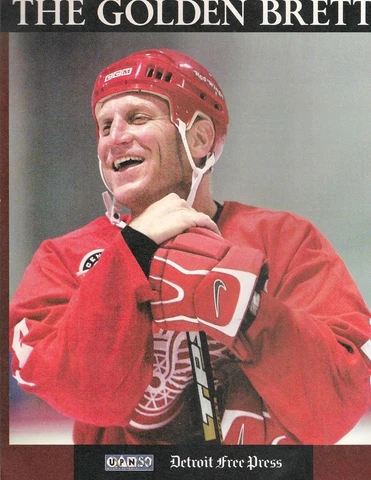 DETROIT RED WINGS 2002  BRETT HULL "THE GOLDEN BRETT"  POSTER 8'" X 10" Cover
