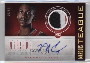 2012-13 Panini Intrigue Memorabilia Prime /10 Marquis Teague #106 Rookie Auto RC
