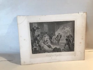 Grabado Peligros de nuestros antepasados 7 X 5, colonial americano temprano - Imagen 1 de 1