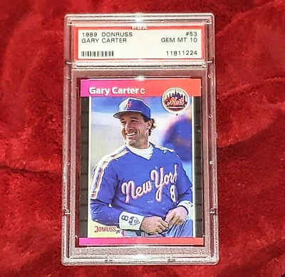 GARY CARTER 1989 DONRUSS #53 NEW YORK METS PSA 10 🔥 POP 27 - Image 1 of 2