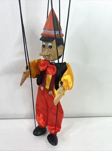 Vintage Wooden Marionette String Puppet Handmade 15" GUC Hard To Find - Picture 1 of 8