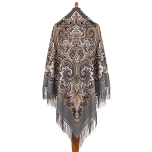 Pawlow Posad/Pavlovo Posad Schal-Tuch Tradition146x146 Wolle 1935-1