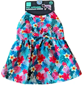 FuzzYard Dog Hawaiian Dress Multicolored Pink White Flowers Size 1 - Picture 1 of 6