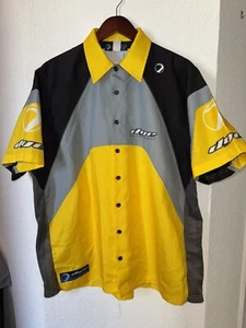 DYE PAINTBALL MILLENNIUM Jersey Shirt Black Yellow White Y2K LARGE - Picture 1 of 5