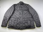Men's Barbour International Windshield Polarquilt Quilted Black Jacket Coat XL