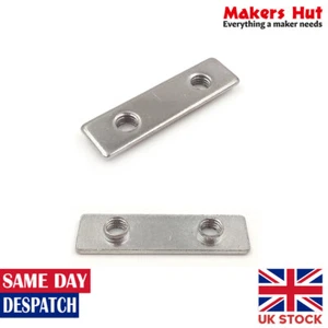 Double Hole Welding T-Nut Rectangular Nut/Gasket Aluminum Profile Fitting - Picture 1 of 1