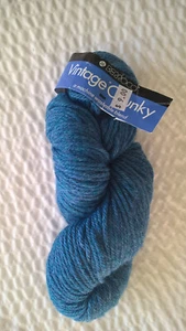 Berroco 1 Garn Vintage Chunky Acryl Wolle Nylon 136 Yds 6170 Saphirblau Peru - Bild 1 von 7