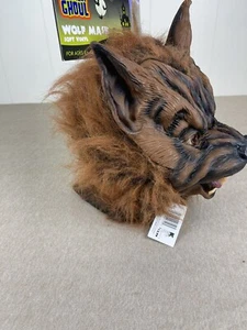 Totally Ghoul Wolf Maske Neu mit Etikett Halloween Kmart exklusives weiches Vinyl - Bild 1 von 7