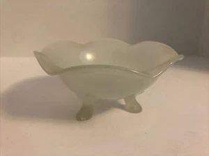 Vintage Opalescent Glass Footed Bowl - Picture 1 of 5