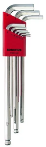BONDHUS Allen Key Set BriteGuard Ball End Hex 9pcs Metric 1.5mm-10mm 17099 - Picture 1 of 3