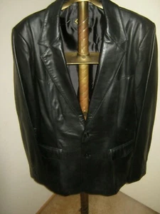 NWO Scully Leather Men's (44-R) BLACK Western LAMBSKIN Blazer 501 + BANDANA - Picture 1 of 7