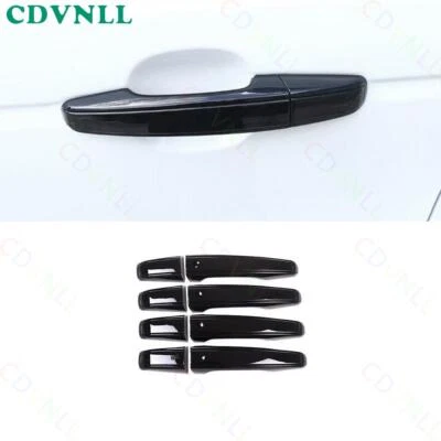 Para Jaguar E-PACE 2018-2020 Negro Brillante Exterior Manija de Puerta Lateral Marco Borde 8* Foto 1 de 4