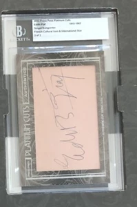 2013 Platinschnitte Edith Piaf authentisch geschnitten Signature Karte 2/2 La Vie en rose - Bild 1 von 1