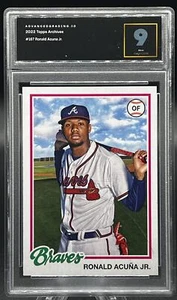 2022 Topps Archives #167 Ronald Acuña Jr. Advanced Grading 9 Mint Braves - Picture 1 of 2