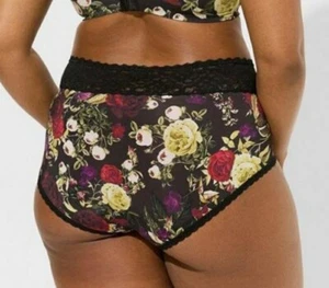 Torrid Glanz Herbst Blumen Mikrofaser Spitze Taille Slip Höschen Plus Größe 4X, 26 - Bild 1 von 6