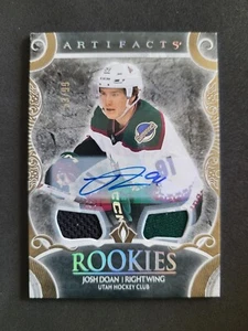 2024-25 Upper Deck Artifacts, Josh Doan, Gold Auto Materials /99, Utah, NHL - Bild 1 von 2