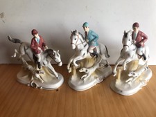 Royal Crown Japan Porcelain English Fox Hunters Foxhound Horses Dogs
