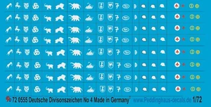 Peddinghaus 1/72 0555 Tedesco Segno di Divisione Set 4 - Foto 1 di 1