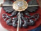 Mini armure d'épée vintage TOLEDO 2 double aigle sur velours plaque murale A36