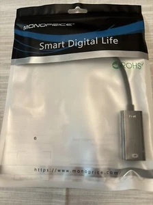 Monoprice Mini DisplayPort 1.2a to 4K at 60Hz HDMI Active HDR Adapter Black - Picture 1 of 1