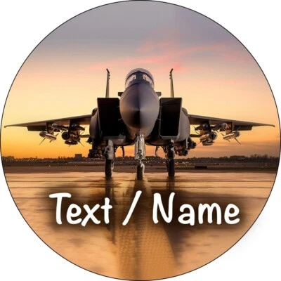 Flugzeug Tortenaufleger Party Deko personalisiert Name essbar Pilot Weltreise - Bild 1 von 4