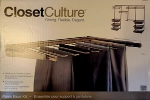 Closet Culture Pants Rack Kit, Champagne Nickel Finish - Clothes Organizer , NIB - Picture 1 of 7