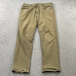 Lucky Brand 410 Athletic Slim Jeans Mens 31x32 Faded Denim Whiskers - Picture 1 of 16