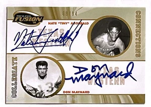 2009 Press Pass Fusion Nate Archibald & Don Maynard Auto 68/94 Texas Western - Picture 1 of 2