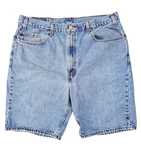 Vintage Levi's 505 Men's Jean Cotton Denim Shorts Regular Fit Y2K 00s Size 37  - Picture 1 of 7
