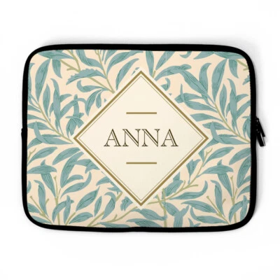 Vintage Floral Pattern Laptop Sleeve, name laptop case, device sleeve - Image 1 of 4