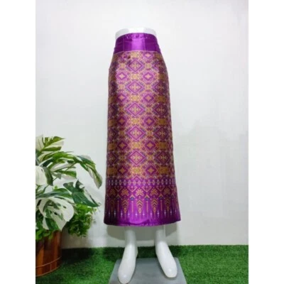 Patrón tailandés gancho listo para usar pareo seda sintética talla libre Foto 1 de 4