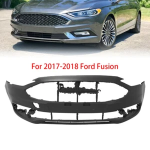 Cubierta de parachoques delantero imprimada negra para Ford Fusion 2017 2018 sedán 4 puertas - Imagen 1 de 8