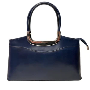 BORSA BORSE DONNA MEMU M1067 PELLE BLU ORIGINALE 4 STAGIONI - Picture 1 of 4