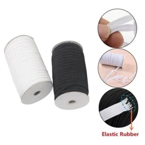 Bandes élastiques plates en caoutchouc à faire soi-même pour masque facial cordon élastique artisanat couture - Photo 1/2