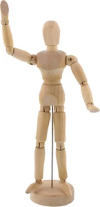 ® Holz Künstler Zeichnung Puppe Gelenk Schaufensterpuppe mit Sockel und flexibler Bo... - Bild 1 von 12
