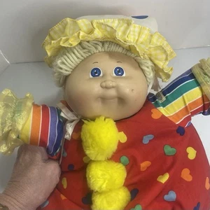 1985 Cabbage Patch Kid W/ Clown Outfit Blond Hair Blue Eyes - Picture 1 of 10