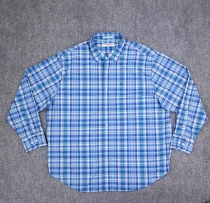 Tommy Bahama Shirt Mens XLB XL Big Blue Green Plaid The Siesta Key Performance - Picture 1 of 11