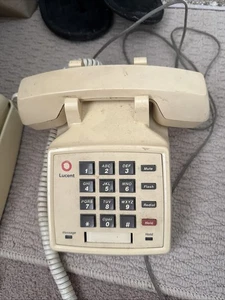 Vintage Lucent AT&T Avaya 107732430 Cream Push Button Desk Phone 98140M - Picture 1 of 3