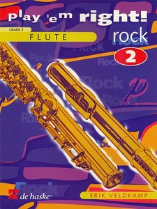 Play Em Right Rock Vol 2 for Flute Solo Sheet Music Erik Veldkamp De Haske Book - Picture 1 of 1