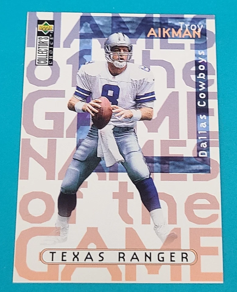 1997 Collector's Choice #60 Troy Aikman Dallas Cowboys FOOTBALL Card Q6 - Image 1 of 2