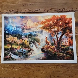 Disney Thomas Kinkade Leinwandbild Schloss Tinkerbell 12"x18" - Bild 1 von 2