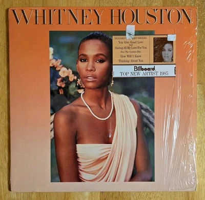 Whitney Houston  Vintage Vinyl LP Record VG+  IN SHRINK W/ HYPE STICKER!! Foto 1 de 2