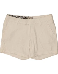 VOLCOM Womens Chino Shorts W25 Small White Cotton CA41 - Picture 1 of 3