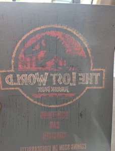 Jurassic Park The Lost World Movie Static Cling Window 1997 T-Rex Velociraptor - Picture 1 of 3