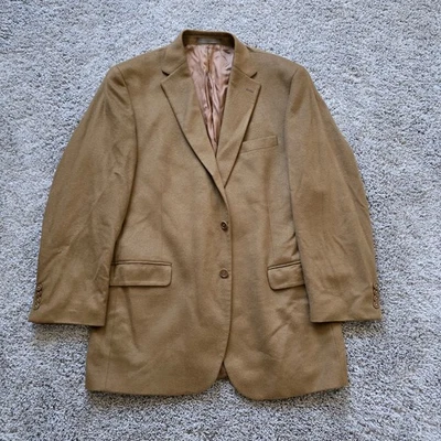 Blazer Tom James 100% CACHEMIRA Para Hombre 44 L Marrón Abrigo Deportivo Chaqueta 2 Botones  Foto 1 de 4