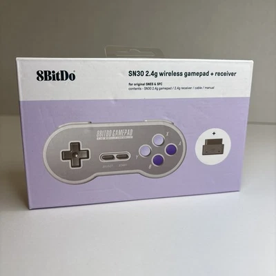 8BitDo SN30 2.4G Controller - Super Nintendo SNES, SFC - NA Theme (Discontinued) - Image 1 of 2