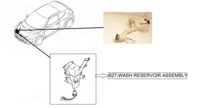 WASHER RESERVOIR ASSEMBLY 2014-2015 MITSUBISHI OUTLANDER - Image 1 of 4