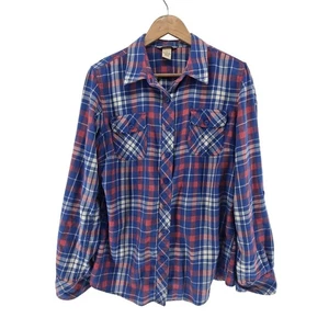 Duluth Trading Co Langarm Kragen mehrfarbig Flanell Knopfleiste Large - Bild 1 von 3