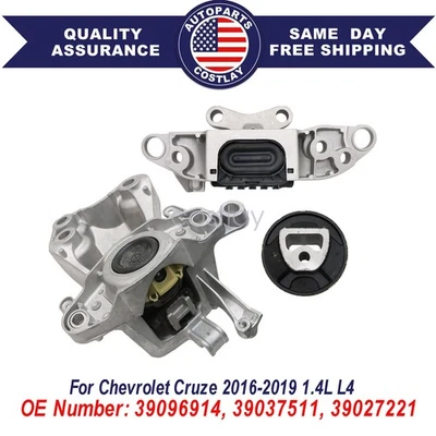 3* Engine & Trans Mounts Set 39037511 39027221 For Chevy Cruze 1.4L 2016-2019 — 第 1/4 张图片